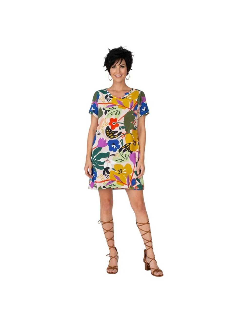 New Lili Sidonio Molly Bracken XS  Floral Print Shift Dress Polyester
